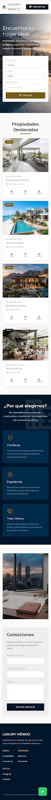 Portal Inmobiliario Interactivo landing page